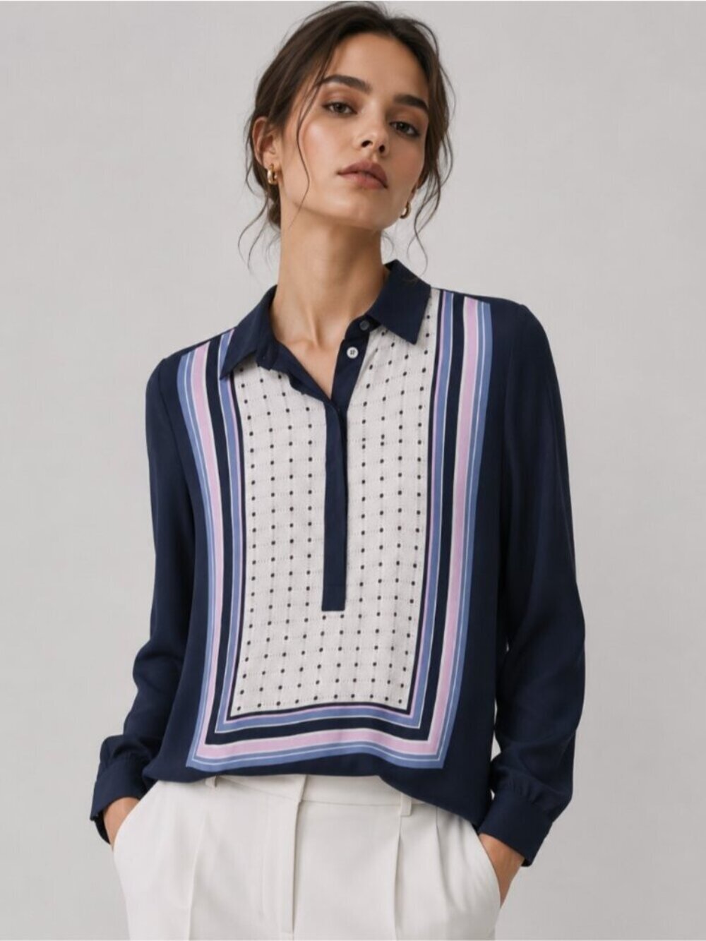 LOFT Geometric Print Blouse